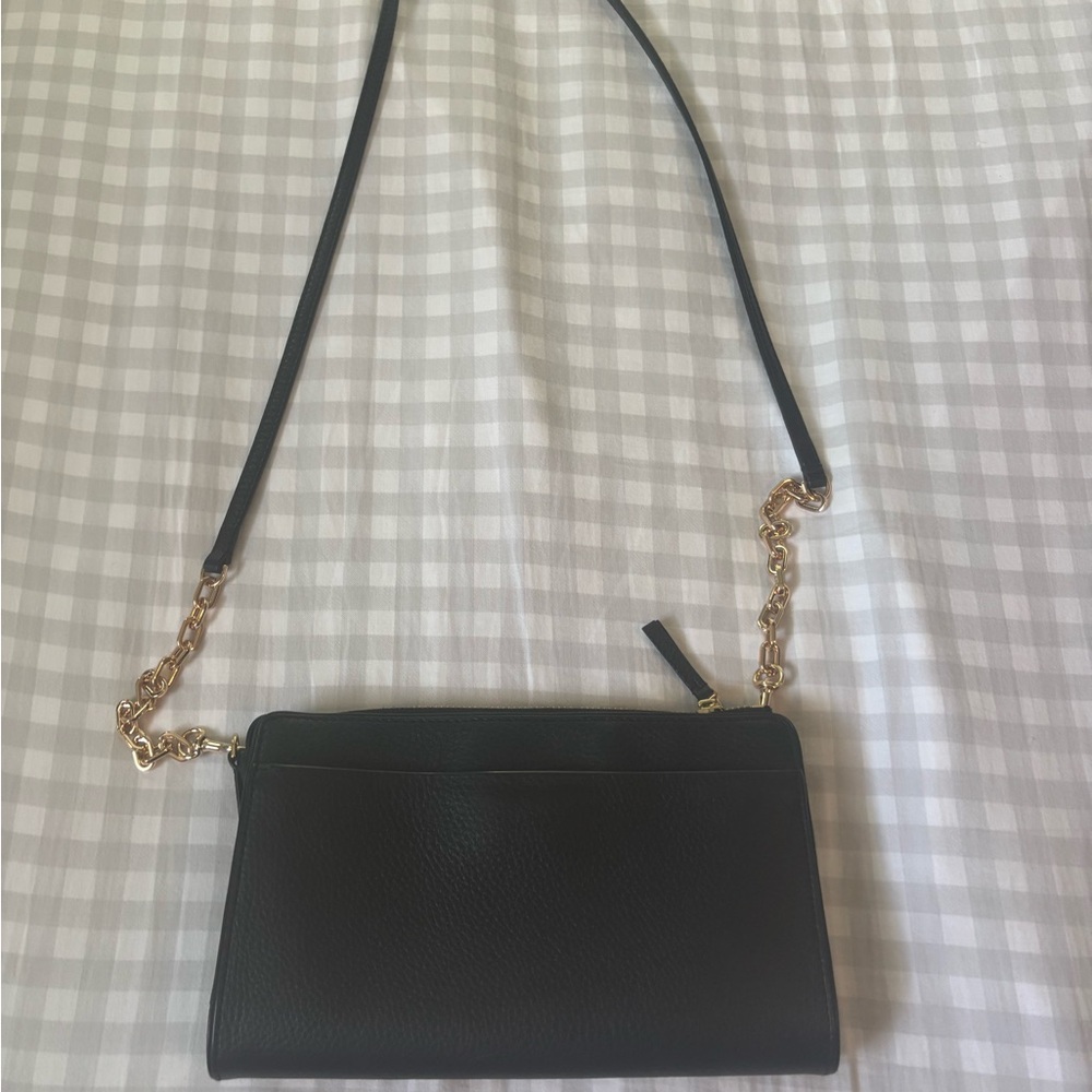Tory Burch Black and Gold Crossbody Bag - Picture 2 of 9